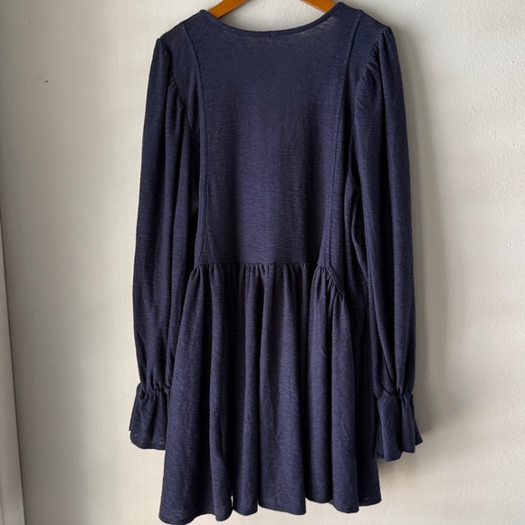 Free People Don’t call me baby thermal tunic top mini dress high low hem - Picture 7 of 10